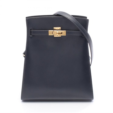 HERMES Kelly Sports PM Shoulder crossbody Bag S 011099CC leather Blue indigo GHW