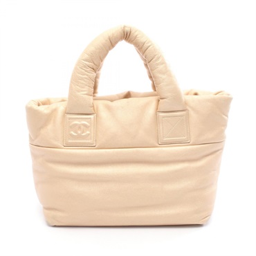 CHANEL Coco Cocoon Small Tote Handbag leather Gold Bordeaux GHW Used Women CC