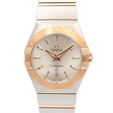 OMEGA Constellation Blush Wrist Watch Quartz 18KRG Pink Rose Gold SS NEW Women