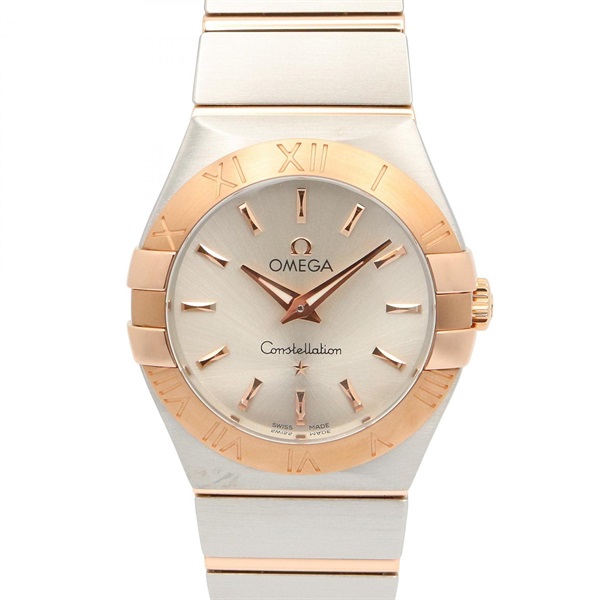 OMEGA Constellation Blush Wrist Watch Quartz 18KRG Pink Rose Gold SS NEW Women