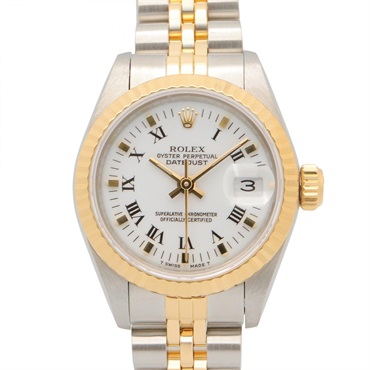 ROLEX Datejust R Wrist Watch 69173 Automatic 18KYG Yellow Gold SS Used Women