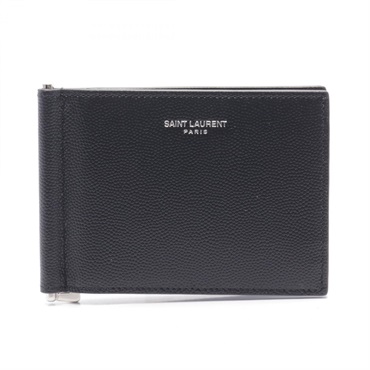 SAINT LAURENT PARIS Classic Bill Clip Wallet Bi-fold purse 378005BTY0N1000 nero