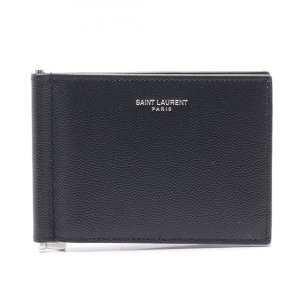 SAINT LAURENT PARIS Classic Bill Clip Wallet Bi-fold purse 378005BTY0N1000 nero