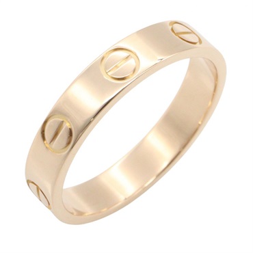 CARTIER Mini Love Ring 18KPG Pink Rose Gold Used Unisex US size 5 #50