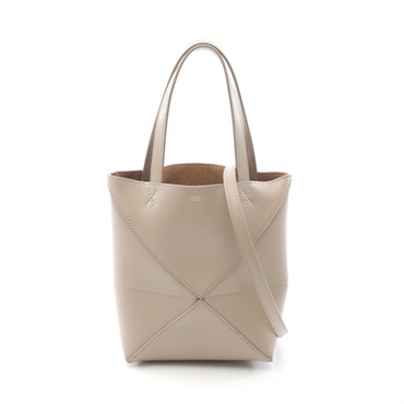 LOEWE Puzzle fold Mini Crossbody Handbag A657V25X012150 leather Beige NEW Women