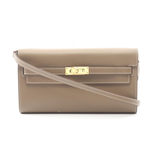 HERMES Kelly to go Shoulder crossbody Bag Z Epsom Etoupe Grey Used Women GHW