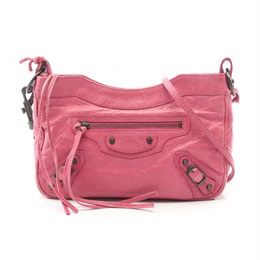 BALENCIAGA The Hip Shoulder crossbody Bag 242803 leather Pink Used Women