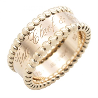 Van Cleef & Arpels Perlee Ring 18KPG Pink Rose Gold Used women US size 4.75 #50