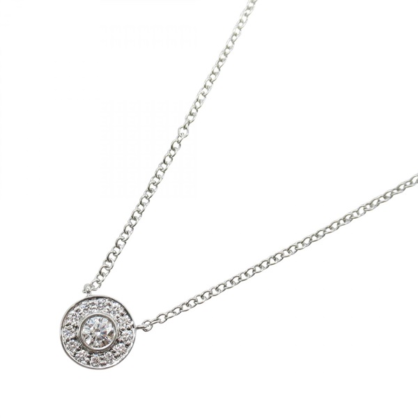 TIFFANY＆CO Circlet Diamond Necklace Pt950 Platinum 41㎝ Used Women