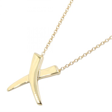 TIFFANY＆CO Kiss Necklace Pendant 18KYG Yellow Gold Used women