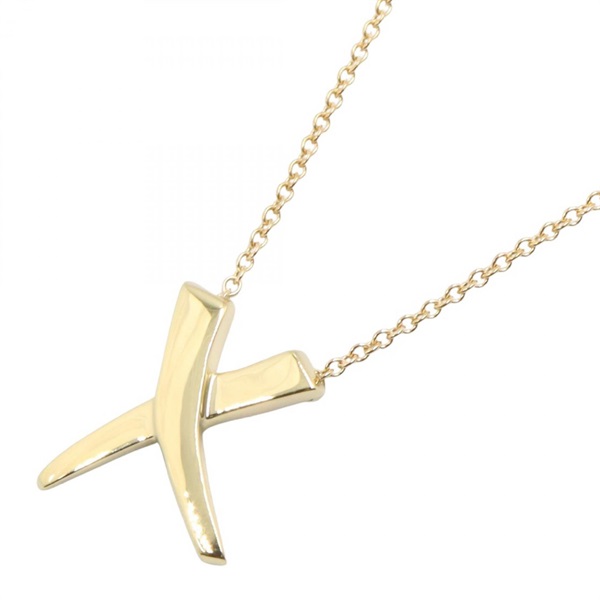 TIFFANY＆CO Kiss Necklace Pendant 18KYG Yellow Gold Used women