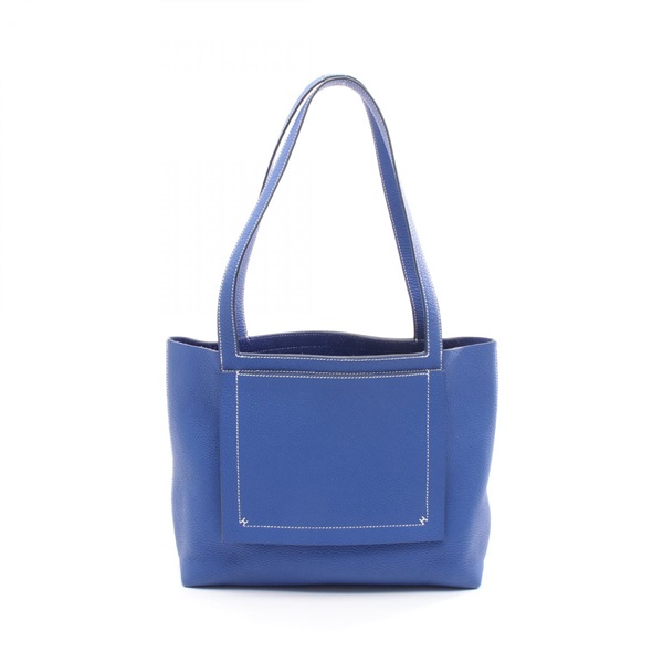 HERMES Cabas Sellier 31 Tote shoulder hand Bag U Taurillon Clemence Blue royale