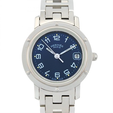 HERMES Clipper Wrist Watch CL4.210 Quartz Stainless Steel Used Women
