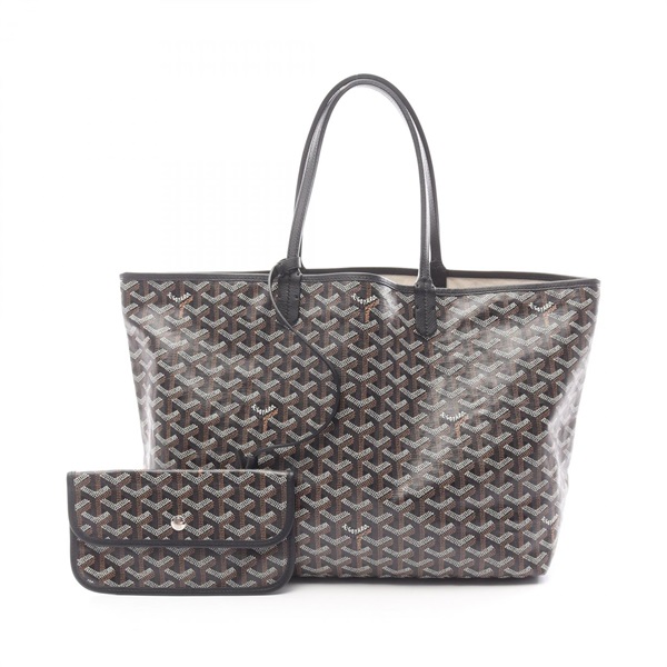 GOYARD Saint Louis PM Tote Bag canvas leather Black Multicolor Used Women