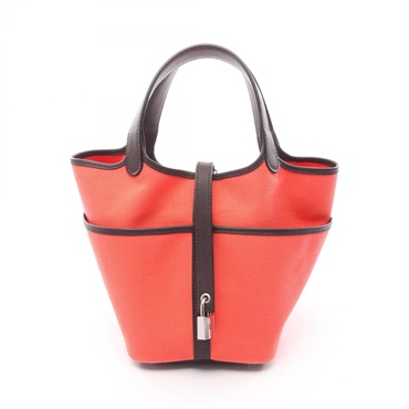 HERMES Picotin Lock PM Cargo tote Handbag B 083189CK Toile Goeland Swift SHW