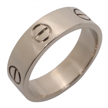 CARTIER Love Ring 18KWG White Gold Used unisex US size 8 #57