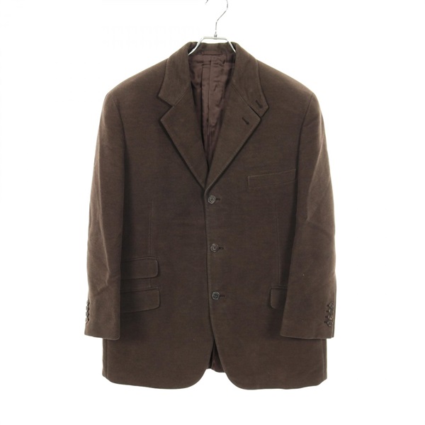 HERMES tailored jacket blouson #52 G9160 cotton Brown Used mens