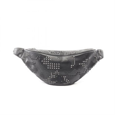 MCM Studs Waist bag Crossbody leather Black Used mens