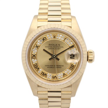 ROLEX Datejust Milliard Wrist Watch 69178MR Auto winding K18YG diamond Used