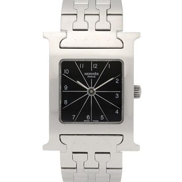 HERMES H watch Wrist Watch HH1.210 Quartz Stainless Steel Used Women