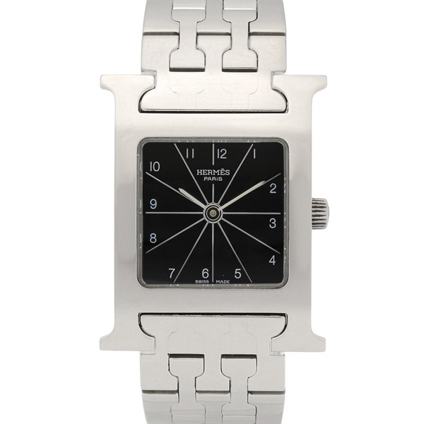 HERMES H watch Wrist Watch HH1.210 Quartz Stainless Steel Used Women