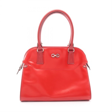 Salvatore Ferragamo Gancini Handbag 21 C814 leather Red Used Women