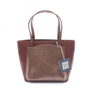 GIVENCHY Tote Handbag Nylon leather Brown Used Women
