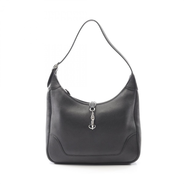 HERMES Trim 31 Shoulder Handbag B Evercolor leather Black SHW Used Women