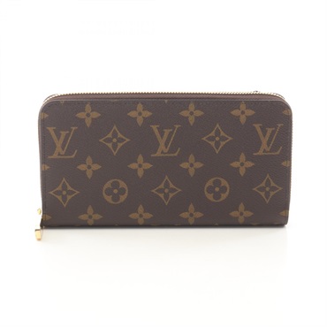 LOUIS VUITTON Zippy wallet Around long purse M41895 Monogram Brown Fuschia used