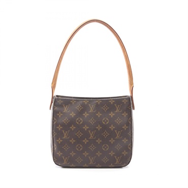 LOUIS VUITTON Looping MM Shoulder Bag M51146 Monogram leather Brown Used Women