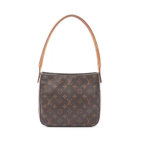 LOUIS VUITTON Looping MM Shoulder Bag M51146 Monogram leather Brown Used Women