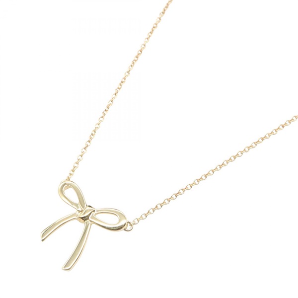 TIFFANY＆CO Ribbon Necklace 18KYG Yellow Gold Used 40.5㎝