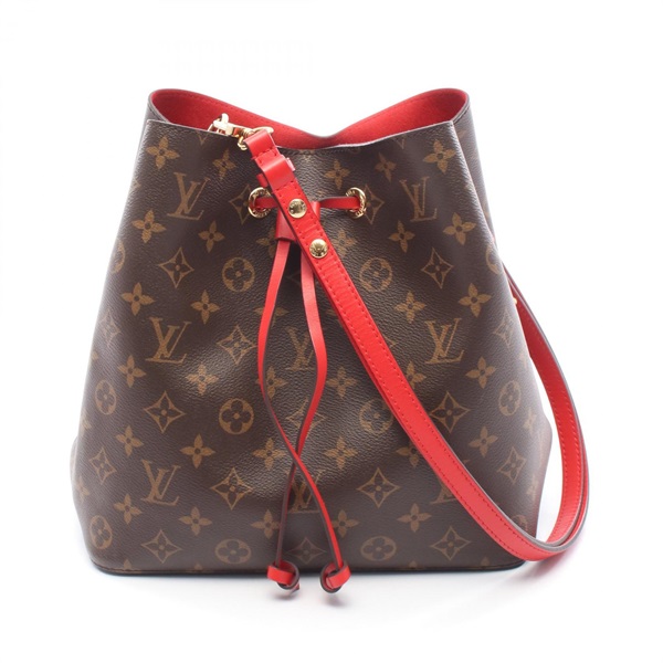 LOUIS VUITTON Neonoe Shoulder crossbody drawstring Bag M44021 Monogram brown red