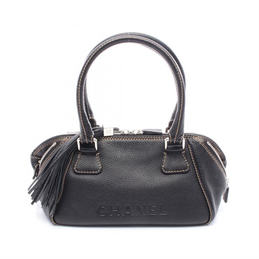 CHANEL Shoulder Handbag leather Black Used Women SHW CC Coco