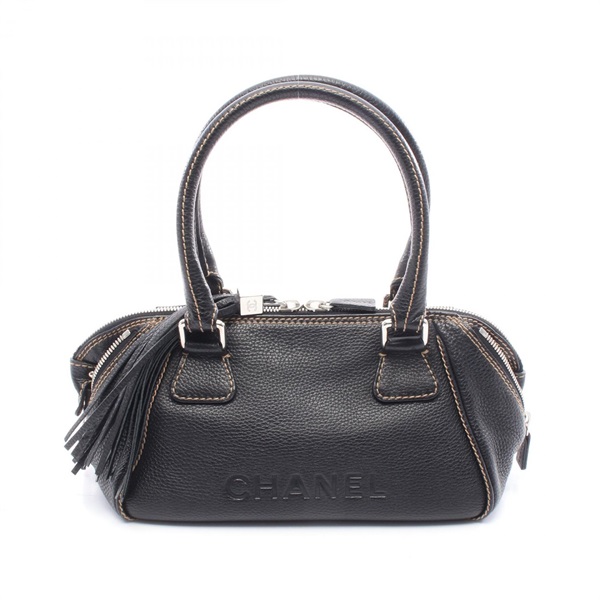 CHANEL Shoulder Handbag leather Black Used Women SHW CC Coco