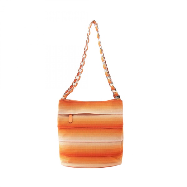 Salvatore Ferragamo Shoulder Bag canvas leather Orange Used Women