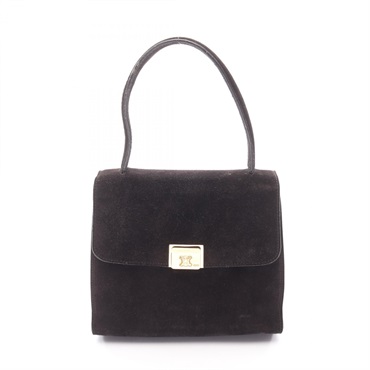CELINE Macadam triomphe top handle Handbag Suede Black Used Women