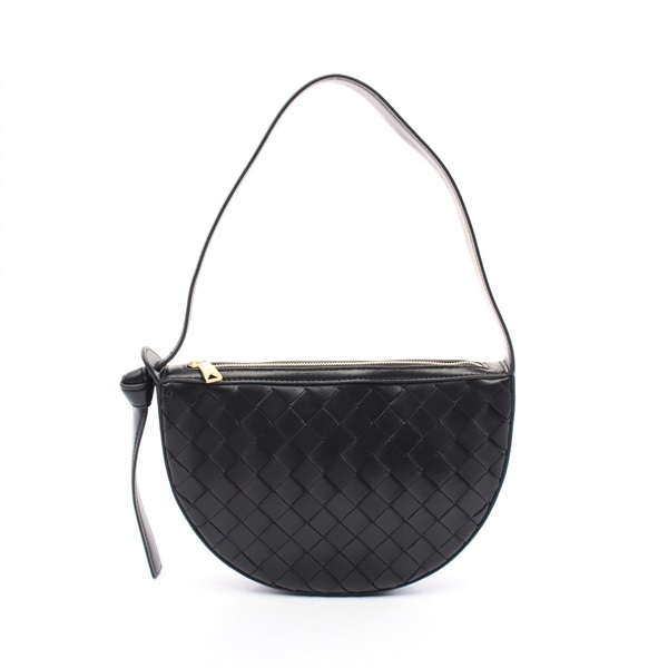 BOTTEGA VENETA Mini Sunrise Intrecciato Shoulder Bag 763747VCPP38425 leather BK