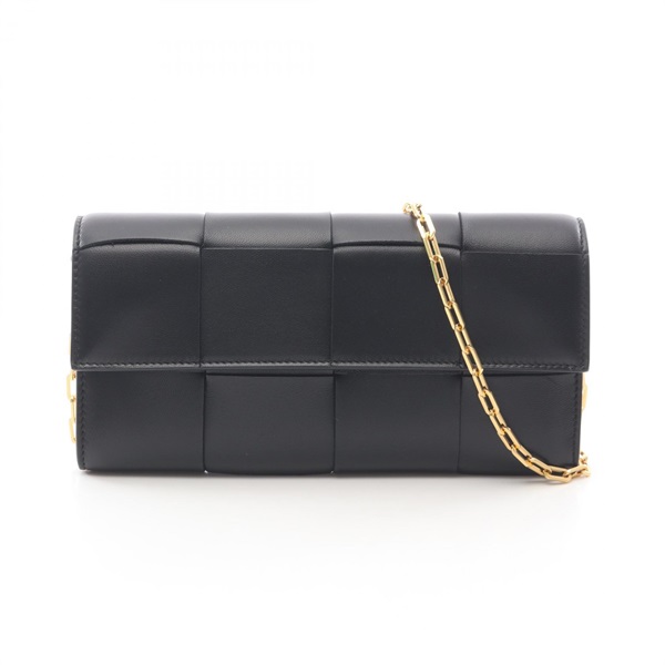 BOTTEGA VENETA Maxi Intrecciato chain crossbody Shoulder Bag 742098VCQC48425 BK