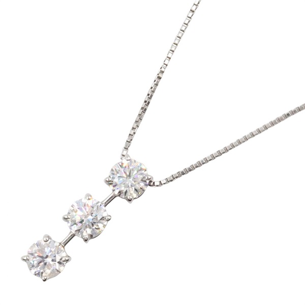 JEWELRY Diamond Necklace Pendant Pt900 Pt850 Platinum Used Women