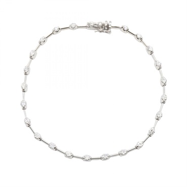 JEWELRY Diamond Bracelet 18KWG White Gold Diamond Clear Used Women