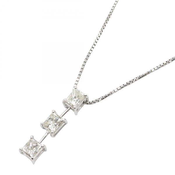 JEWELRY Diamond Necklace Pendant Pt900 Platinum Used Women 45㎝