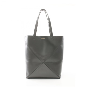 LOEWE Puzzle Fold Tote shoulder Bag B933Q18X011220 leather Gray NEW unisex