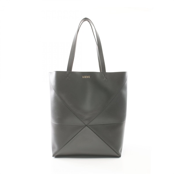 LOEWE Puzzle Fold Tote shoulder Bag B933Q18X011220 leather Gray NEW unisex