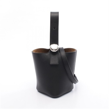 LOEWE Pebble Bucket Mini crossbody shoulder Handbag AANBBBMX311100 leather Black