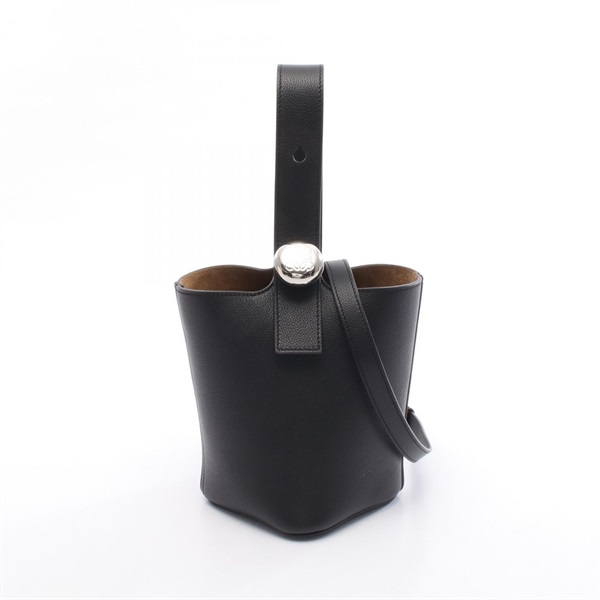 LOEWE Pebble Bucket Mini crossbody shoulder Handbag AANBBBMX311100 leather Black