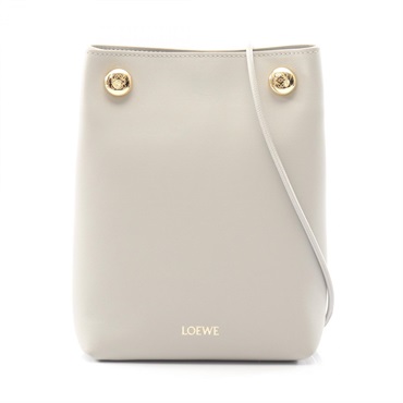 LOEWE Pebble Pouch Shoulder crossbody Bag CANBSPPX016579 leather Gray NEW Women