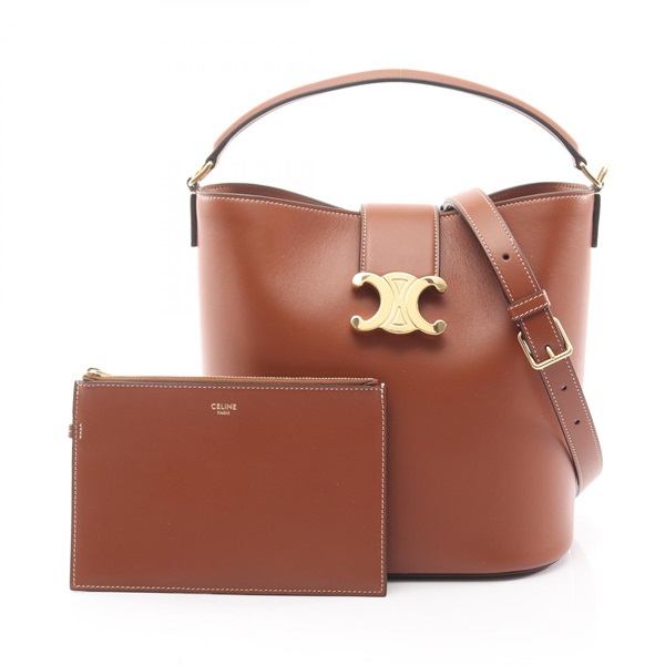 CELINE Medium Louise Bucket Shoulder Crossbody Handbag 116613FX904LU leather NEW