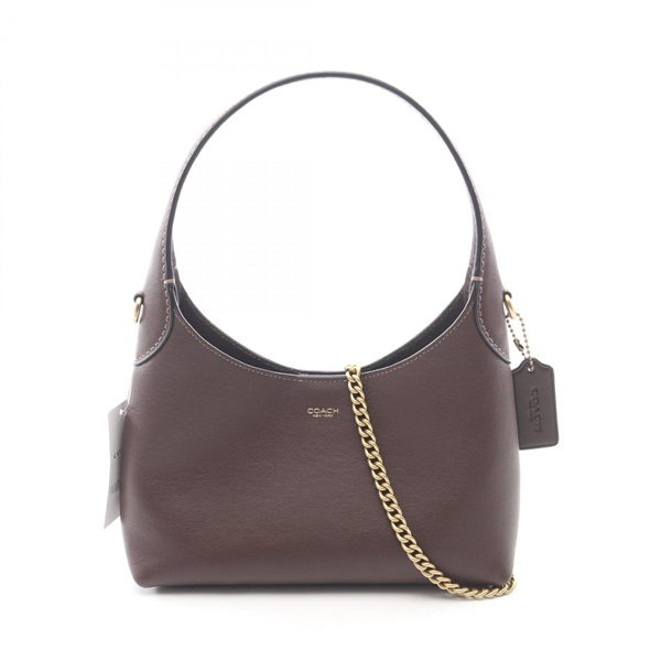 COACH BROOKLYN 23 shoulder chain crossbody Handbag CW614B4MPL leather Brown