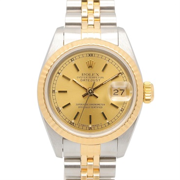 ROLEX Datejust L Wrist Watch 69173 Automatic 18KYG Yellow Gold SS Used Women
